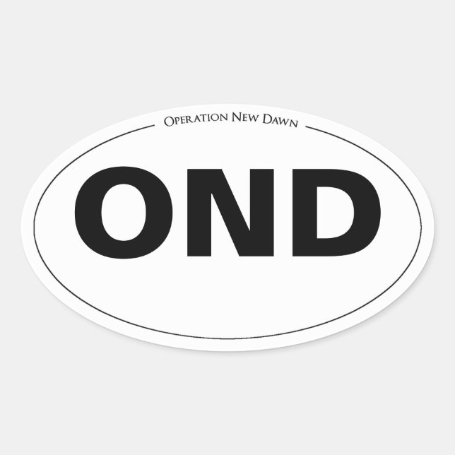 Operation New Dawn Oval Sticker (Front)
