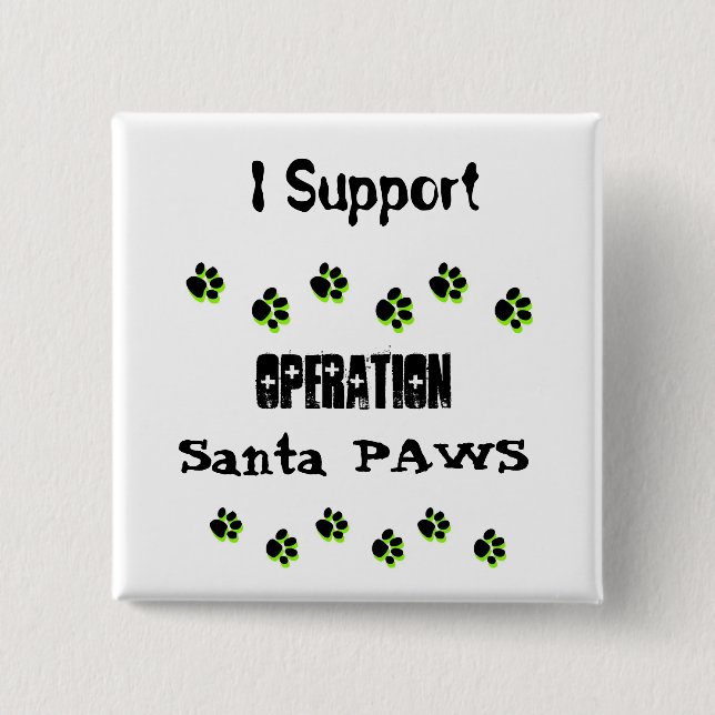 Operation Santa Paws Button (Front)