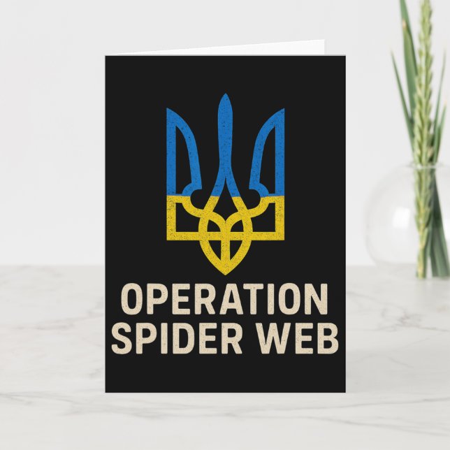 Operation Spider Web Ukraine Heroes Ukrainian Tryz Card (Front)