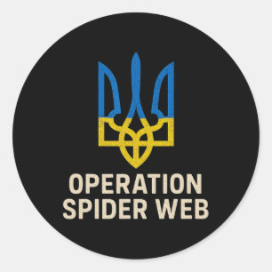 Operation Spider Web Ukraine Heroes Ukrainian Tryz Classic Round Sticker