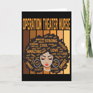 Operation Theater Nurse Powerful Black History Mon Card