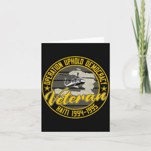 Operation Uphold Democracy Ribbon Veteran Haiti Card