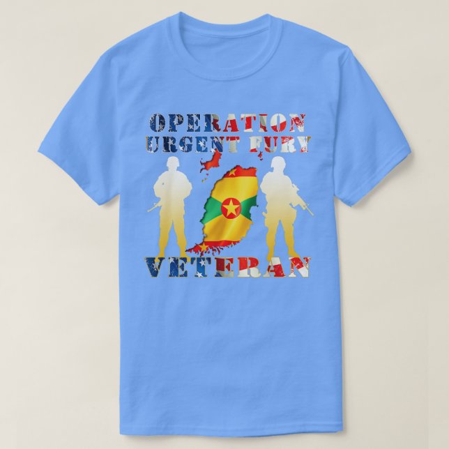 Operation Urgent Fury Combat Veteran Grenada Gift  T-Shirt (Design Front)