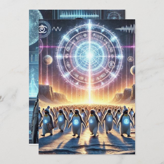 Operation: Waddle Woke – Classified Penguin Resist Invitation (Front/Back)