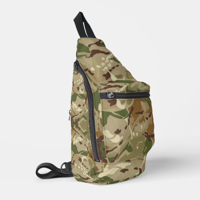 Operational Military Camouflage Pattern Sling Bag (Left Corner)