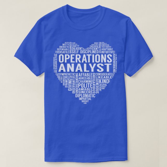 Operations Analyst Heart T-Shirt (Design Front)