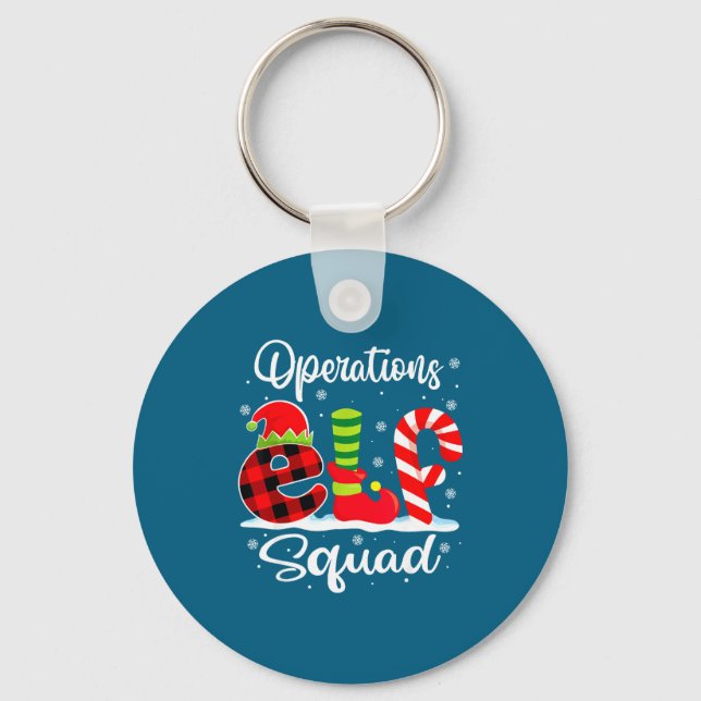 Operations Elf Squad Christmas Manager Matching X- Key Ring (Front)