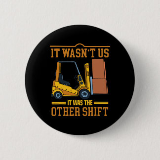 Operator Forklift Driver Fathers Day Funny Forklif 6 Cm Round Badge