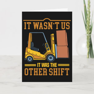 Operator Forklift Driver Fathers Day Funny Forklif Card