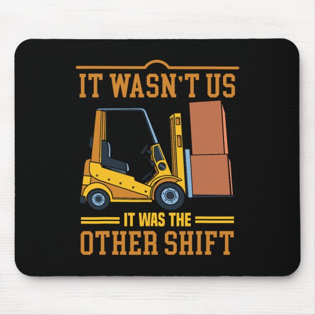 Operator Forklift Driver Fathers Day Funny Forklif Mouse Pad (Front)