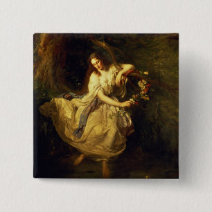 Ophelia 15 Cm Square Badge
