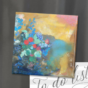 Ophelia Among the Flowers Odilon Redon Magnet