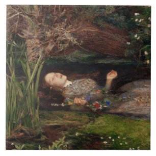 Ophelia by John Everett Millais Ceramic Tile