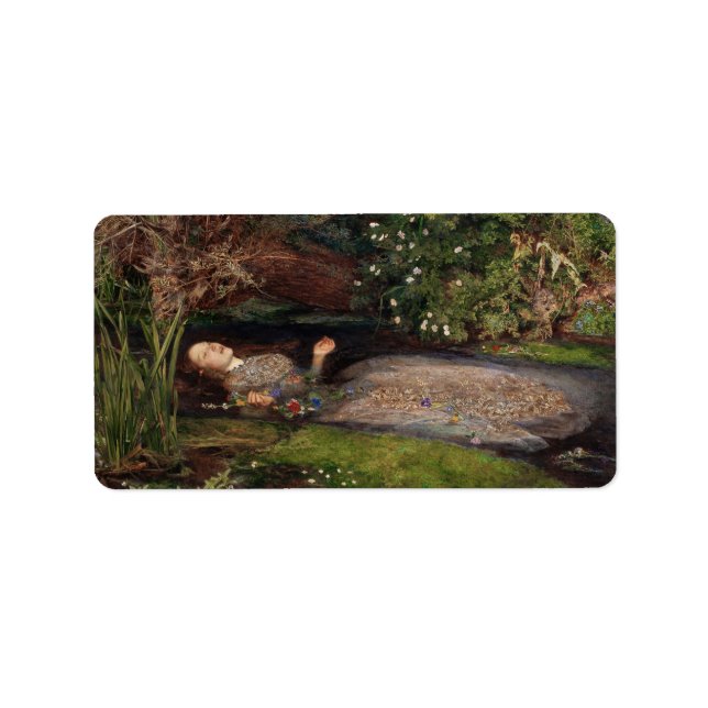 Ophelia by John Everett Millais Label (Front)