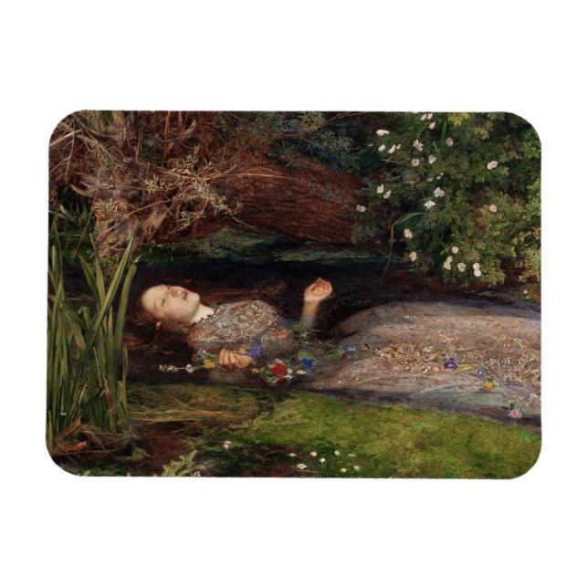 Ophelia by John Everett Millais Magnet (Horizontal)