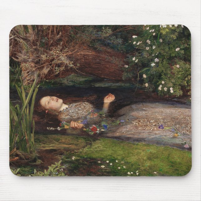 Ophelia by John Everett Millais Mouse Pad (Front)