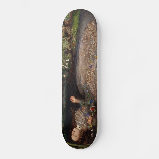 Ophelia by John Everett Millais Skateboard (Front)