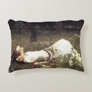 Ophelia by John William Waterhouse Decorative Cushion