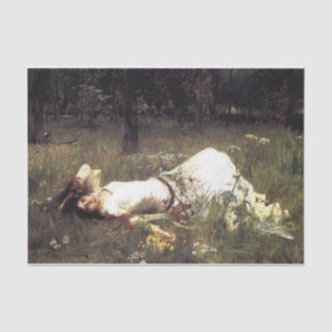 Ophelia by John William Waterhouse Tissue Paper