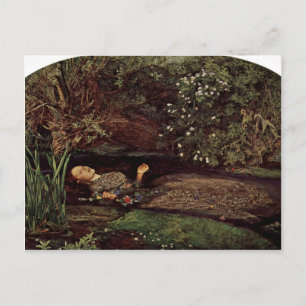 Ophelia By Millais, John Everett (Best Quality) Postcard