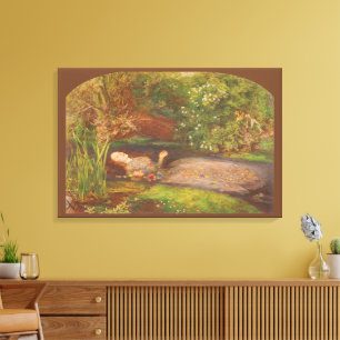 Ophelia by Millais, Vintage Victorian Fine Art Canvas Print