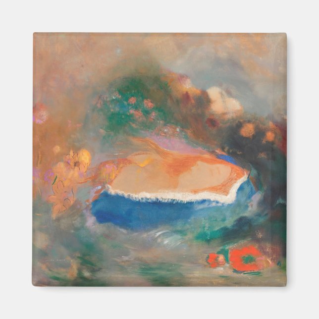 Ophelia by Odilon Redon Magnet (Front)
