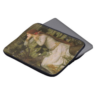 Ophelia by the Pond by John William Waterhouse Laptop Sleeve