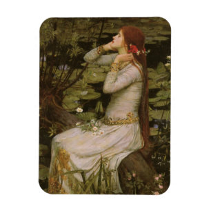 Ophelia by the Pond by John William Waterhouse Magnet