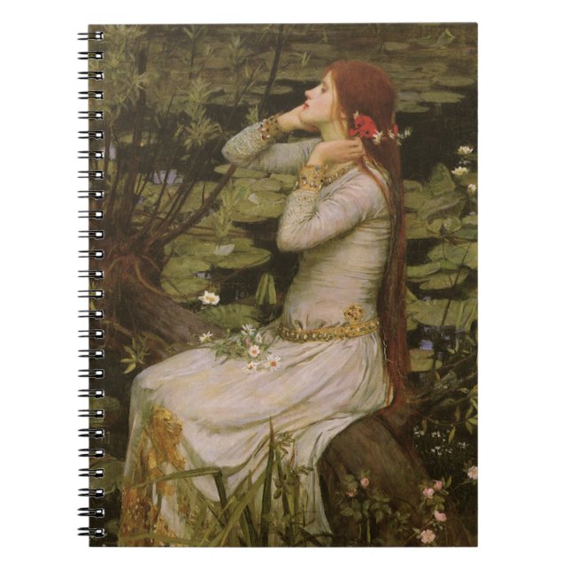 Ophelia by the Pond by John William Waterhouse Notebook (Front)
