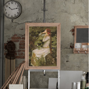 Ophelia by the Pond by John William Waterhouse Poster