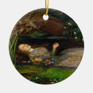 Ophelia, c. 1852 by Sir John Everett Millais Ceramic Ornament