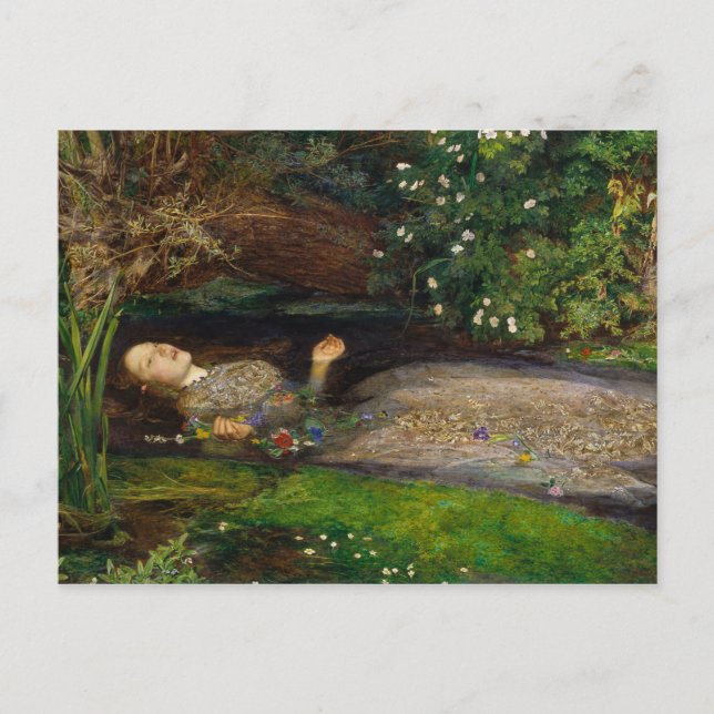Ophelia, c. 1852 by Sir John Everett Millais Postcard (Front)