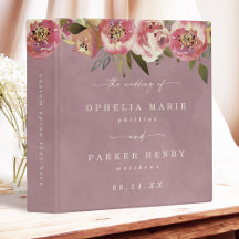 Ophelia Dusty Pink Floral Wedding Photo Album