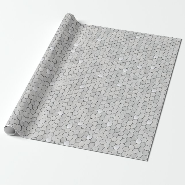 Ophelia Hexagon Patterned Wrapping Paper (Unrolled)