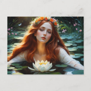 Ophelia in the Water Lilies Postcard