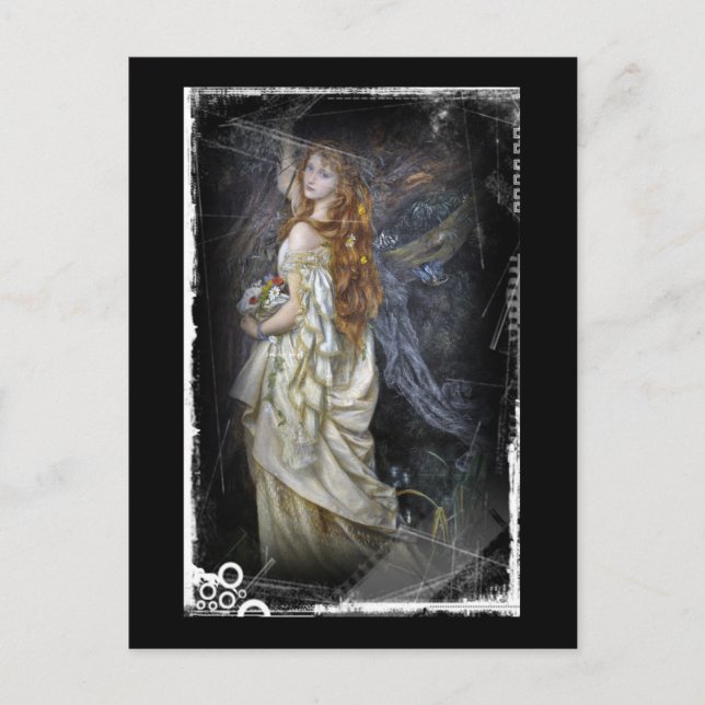 Ophelia in White Postcard (Front)