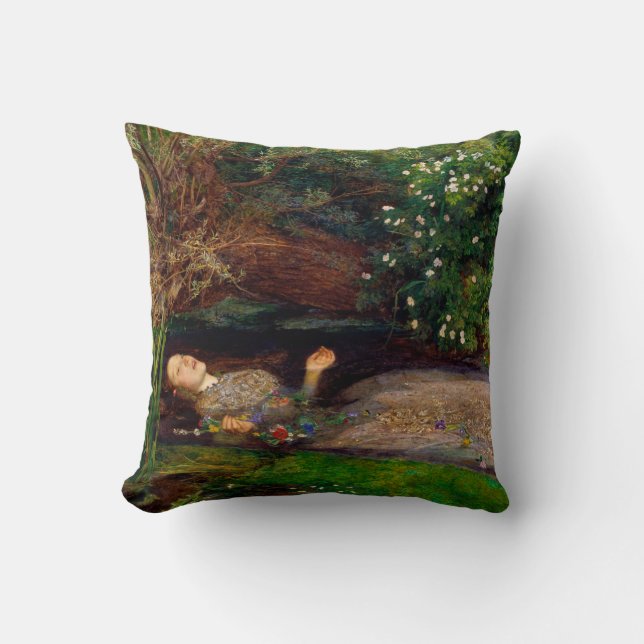 Ophelia, John Everett Millais, 1851-1852 Cushion (Front)