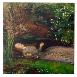 Ophelia, John Everett Millais Ceramic Tile