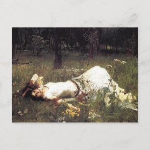Ophelia Lying in the Meadow Postcard