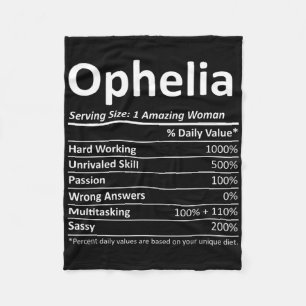 Ophelia Nutrition Personalised Name Funny Christma Fleece Blanket