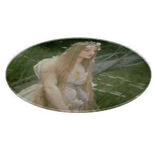 Ophelia (oil on canvas) cutting board