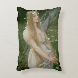 Ophelia (oil on canvas) decorative cushion