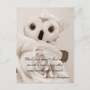 Ophelia - The Romantic Owl Postcard