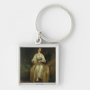Ophelia weaving her garlands, 1842 (oil on panel) key ring