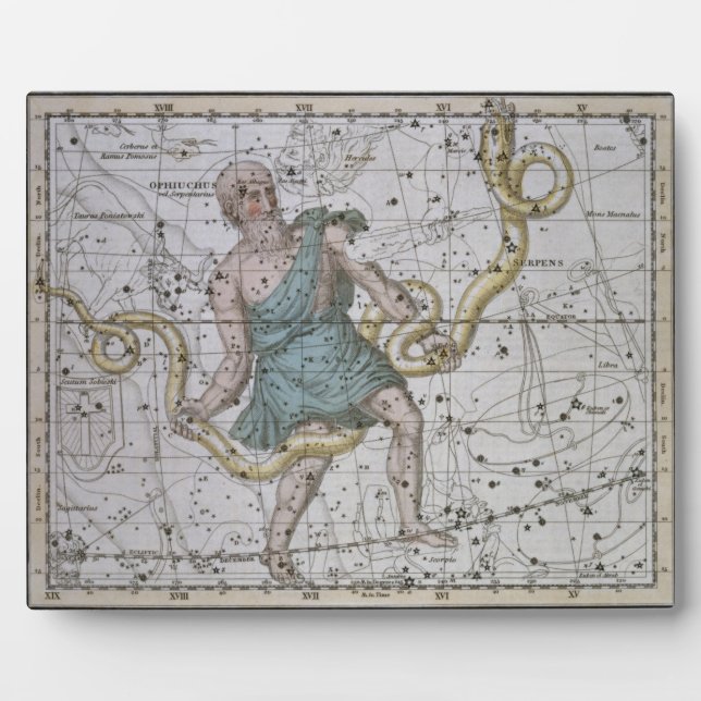 Ophiuchus or Serpentarius, from 'A Celestial Atlas Plaque (Front)