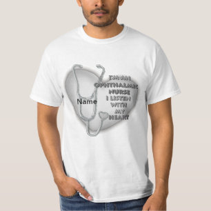 Ophthalmic Nurse Grey Heart  t-shirt 