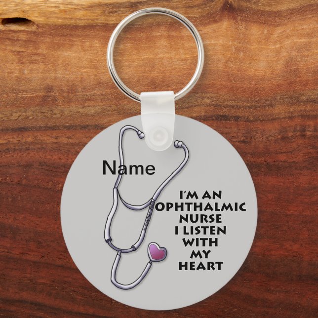 Ophthalmic Stethoscope nurse Key Ring (Front)