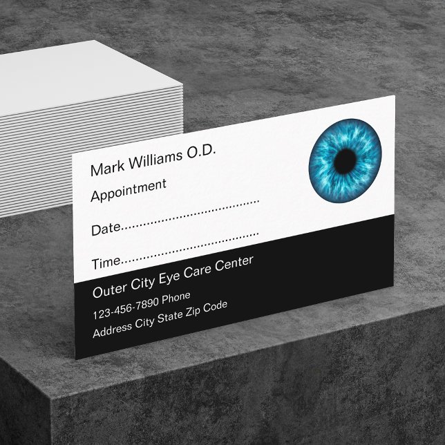 Ophthalmologist Medical Appointment Business Cards (Creator Uploaded)