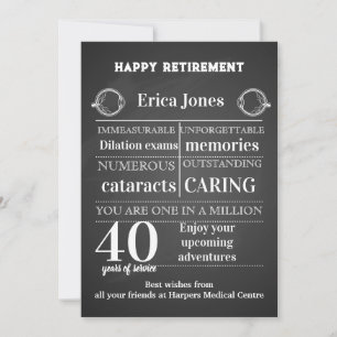Ophthalmologist retirement gift for boss thank you card