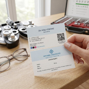 Ophthalmology Clinic Business Clean Appointment Card